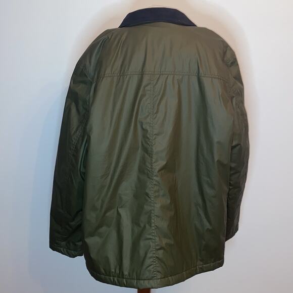 Zara Large Green Collared Jacket Deep Pockets New Without Tags zip closure - Picture 8 of 11